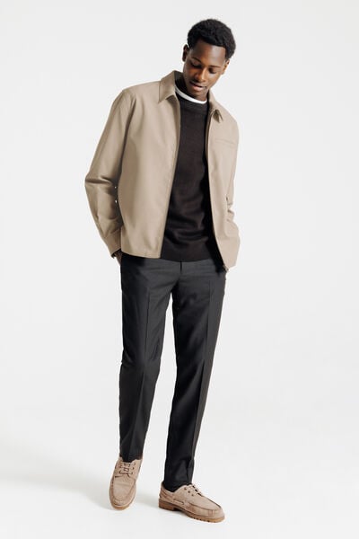 Veste col chemise zipp&eacute;e