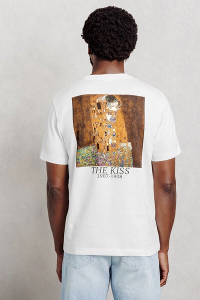 T-shirt met voor- en achterprint, licentie Klimt