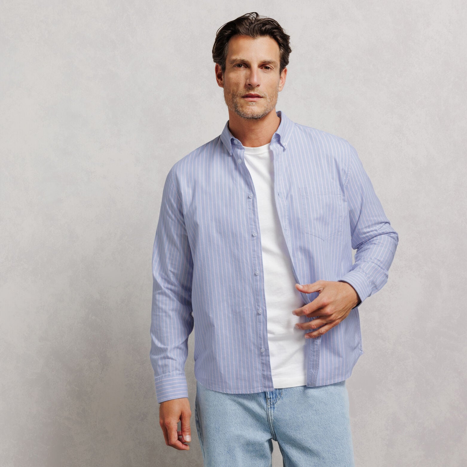 Chemise oxford ray&eacute;e "le parfait by JULES"