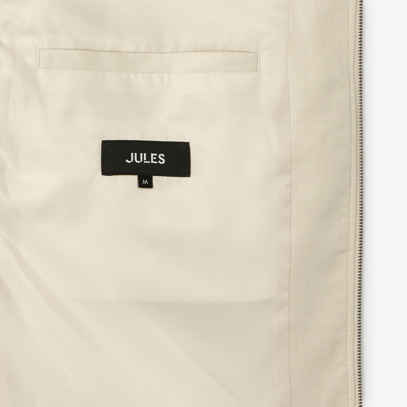 Veste col chemise zipp&eacute;e 100% lin