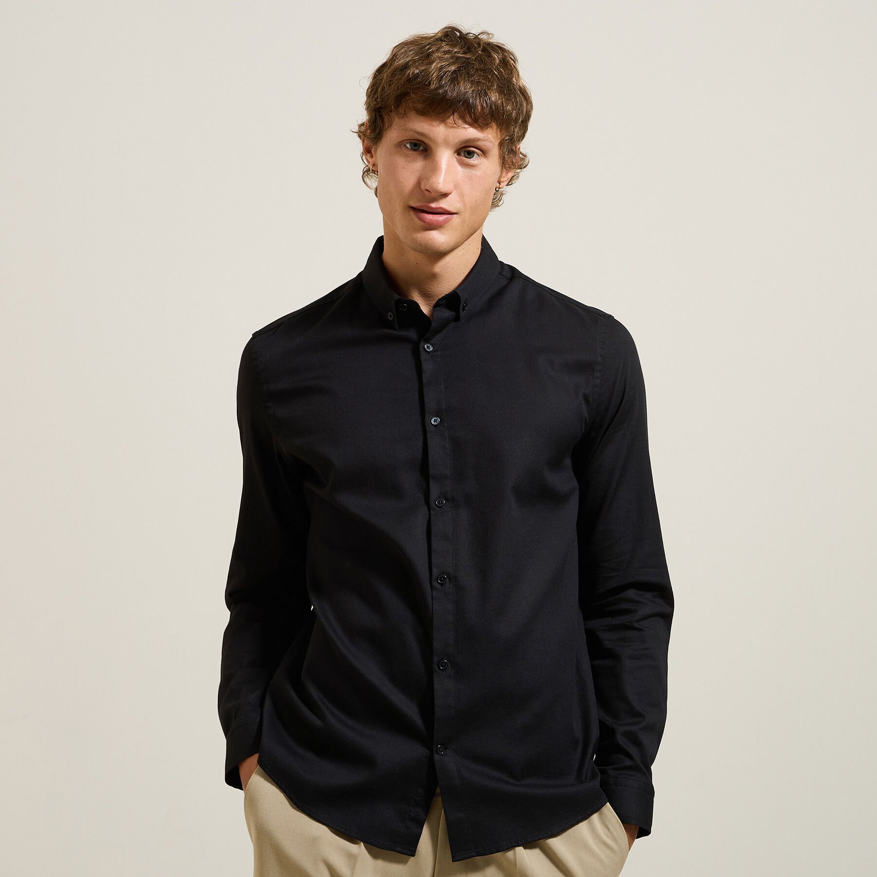 Chemise Noire Homme Jules