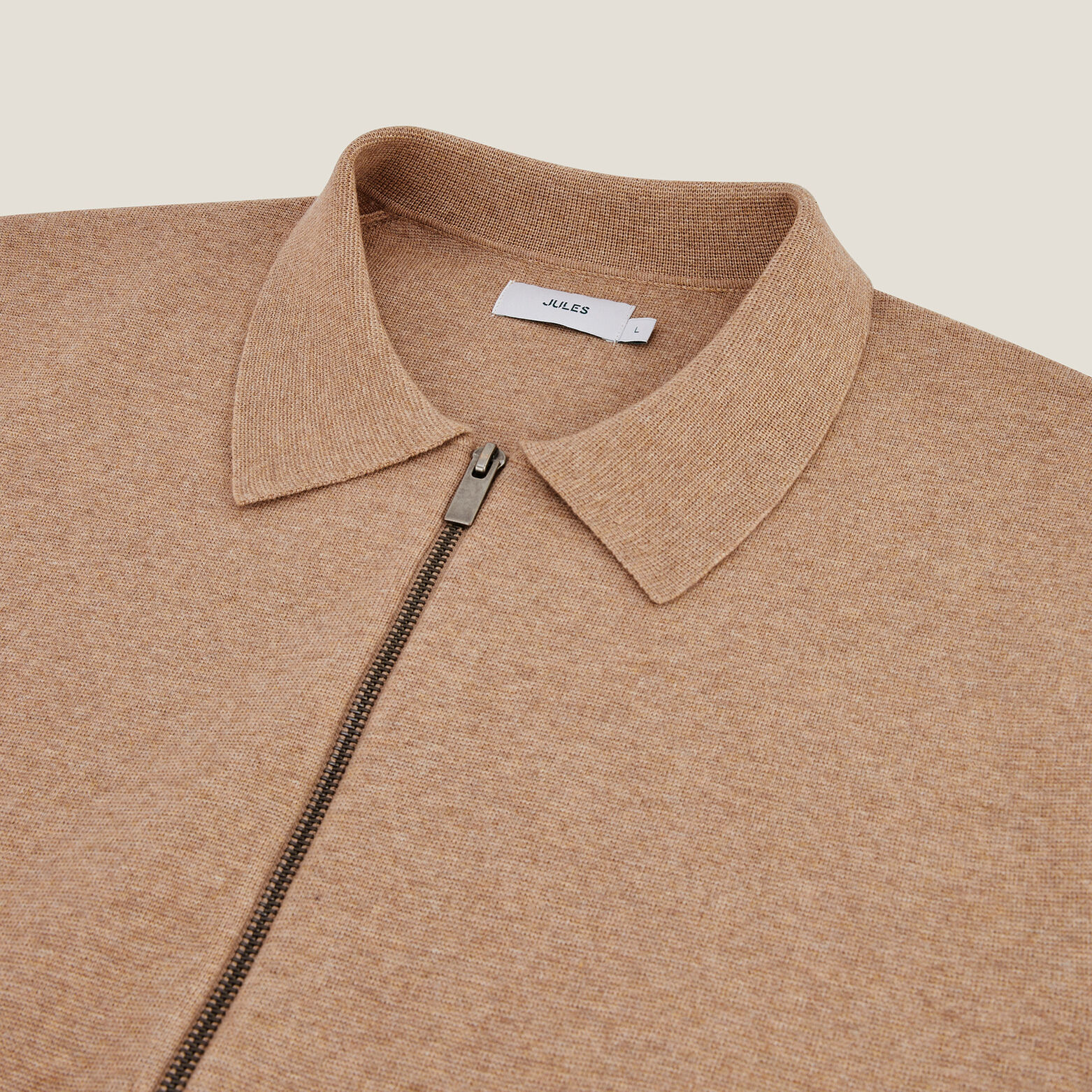 Gilet zipp&eacute; col chemise