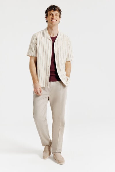 Chemisette en coton ray&eacute;e