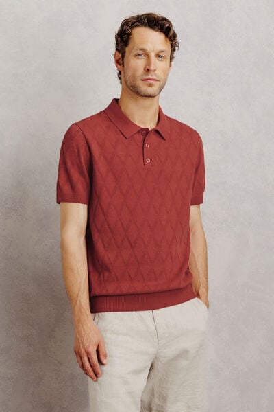 Polo en maille ajour&eacute;