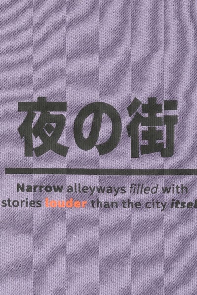 Sweat col rond imprim&eacute; japonais devant dos