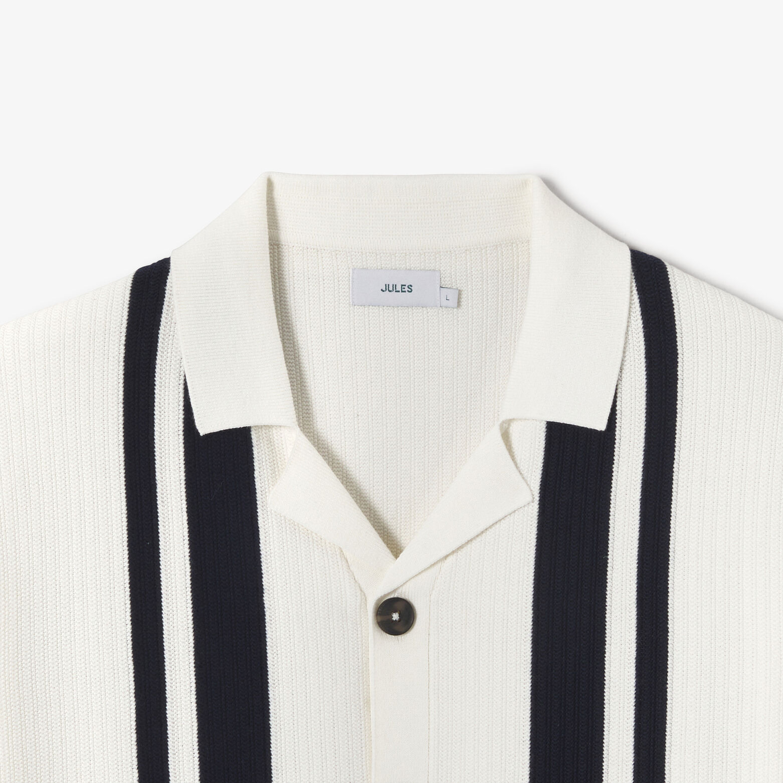 Chemisette en maille col requin ray&eacute;