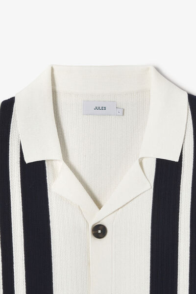 Chemisette en maille col requin ray&eacute;