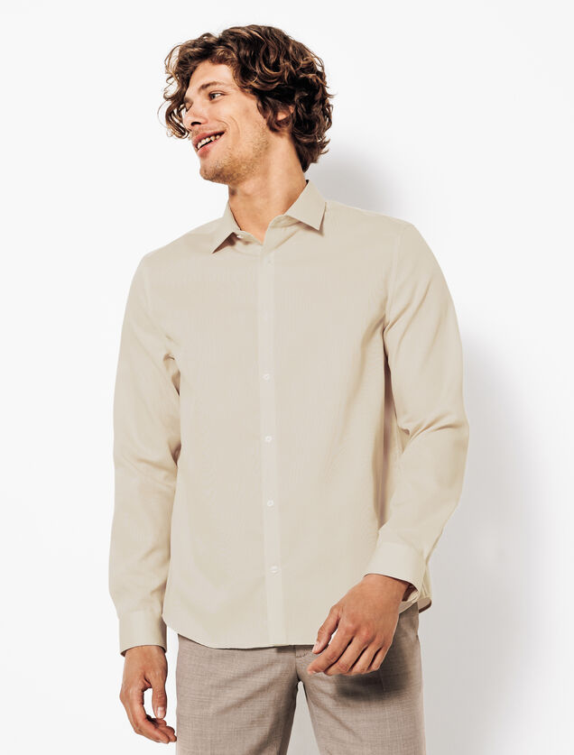 Chemise sans repassage en coton