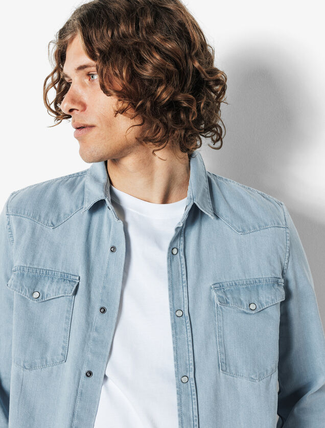 Chemise en jean western