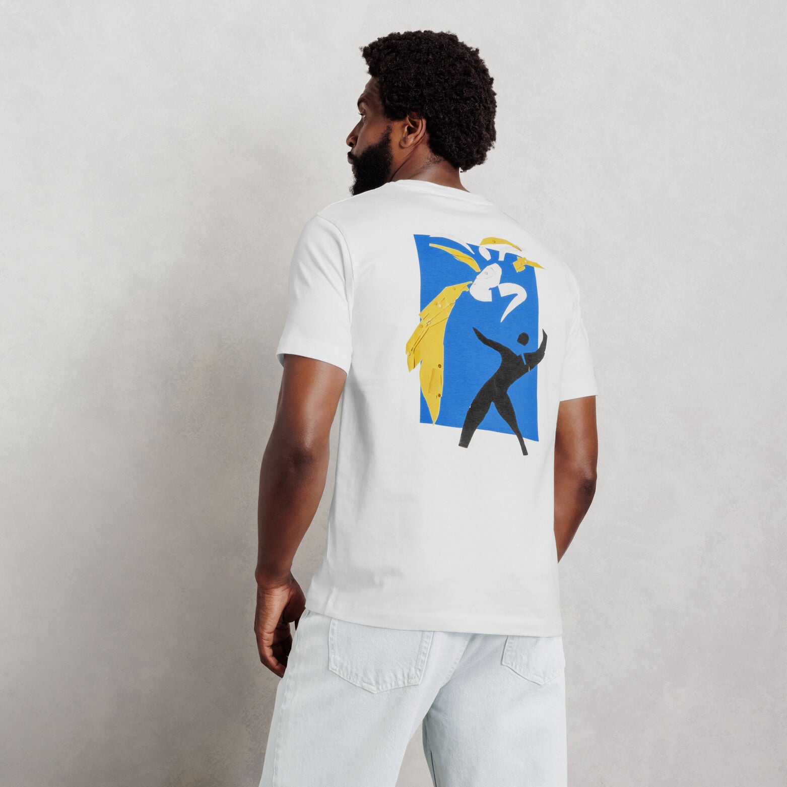 T-shirt met print voor en achter, licentie Matisse