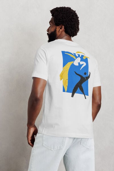 T-shirt met print voor en achter, licentie Matisse