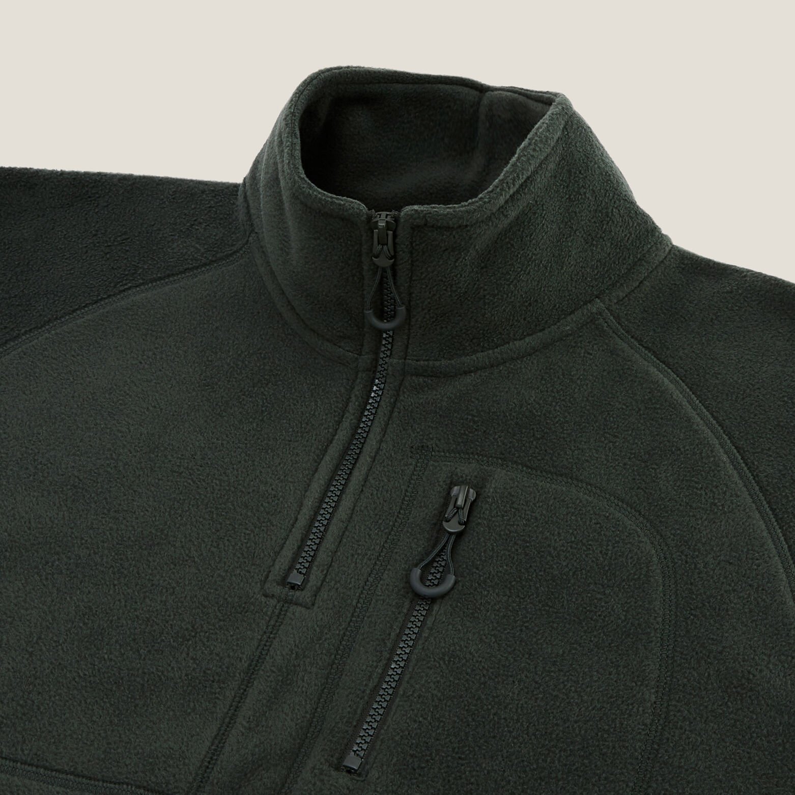 Fleecesweater met opstaande ritskraag