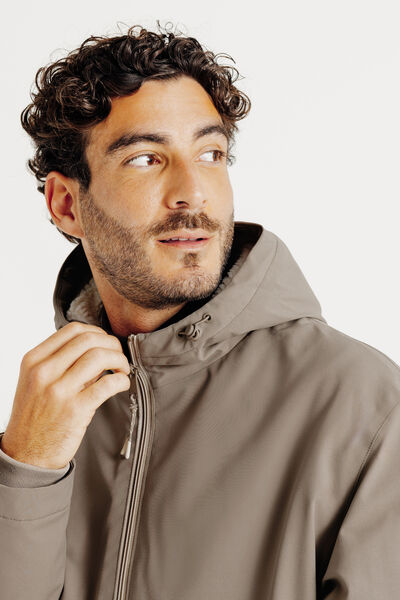Blouson à capuche doublé en sherpa