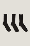 Lot de 3 paires de chaussettes unies coton issu de