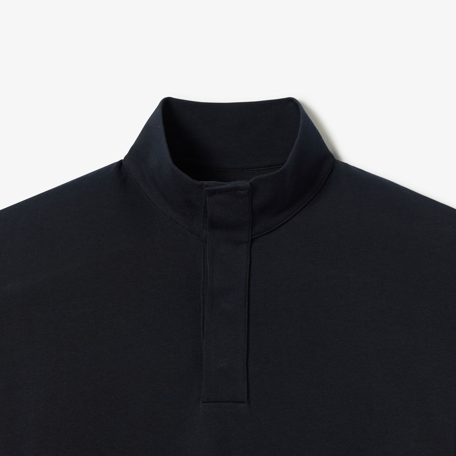 Tee shirt manches longues col montant pressionn&eacute;
