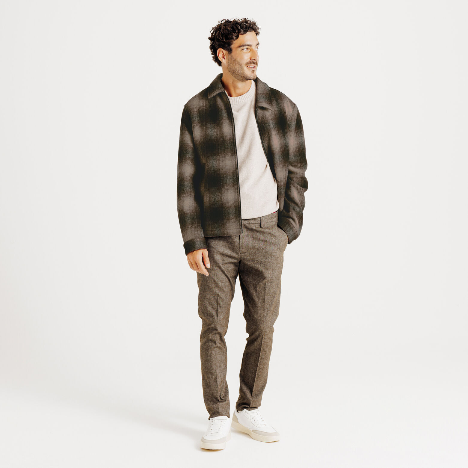 Blouson col chemise zippé