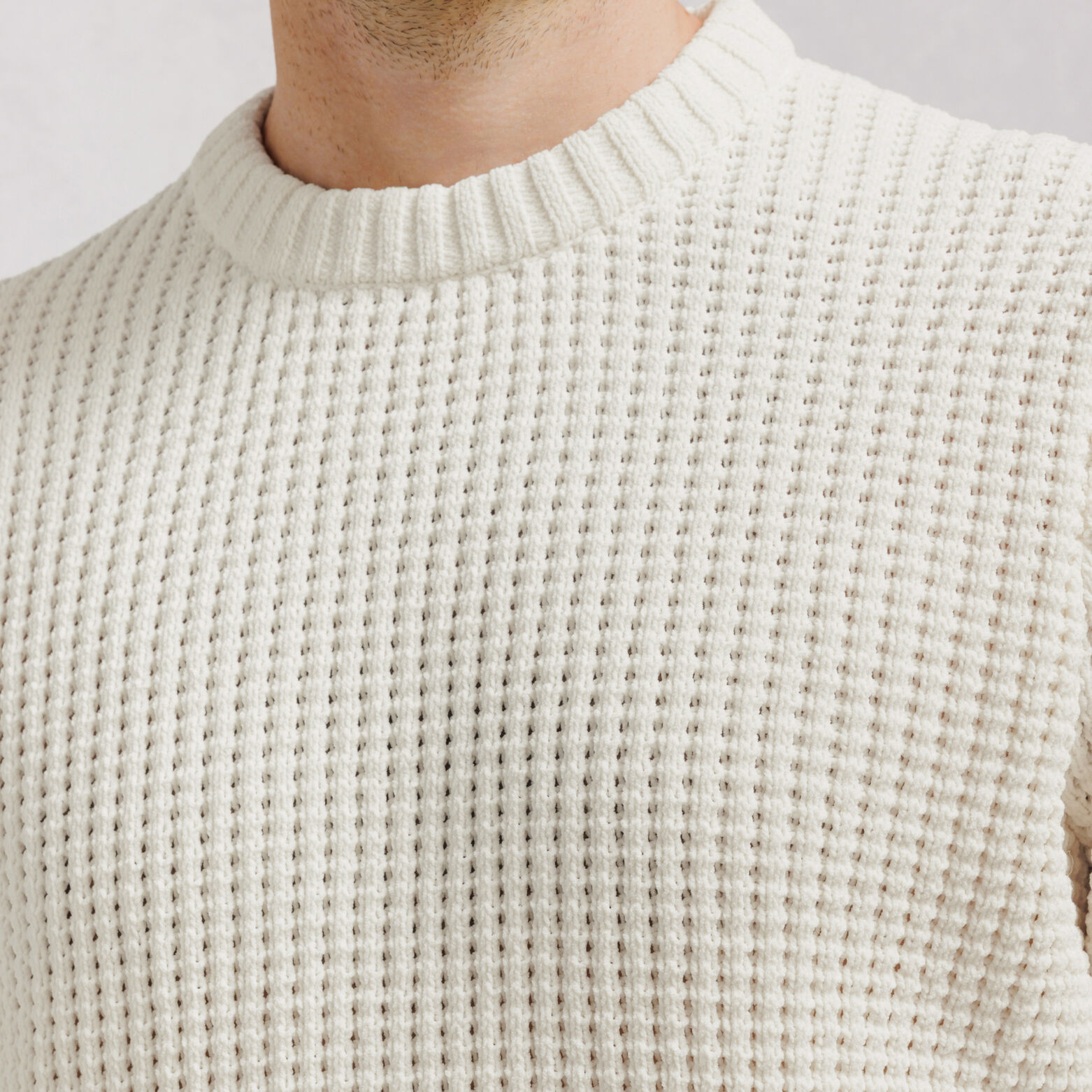 Pull col rond point fantaisie en chenille
