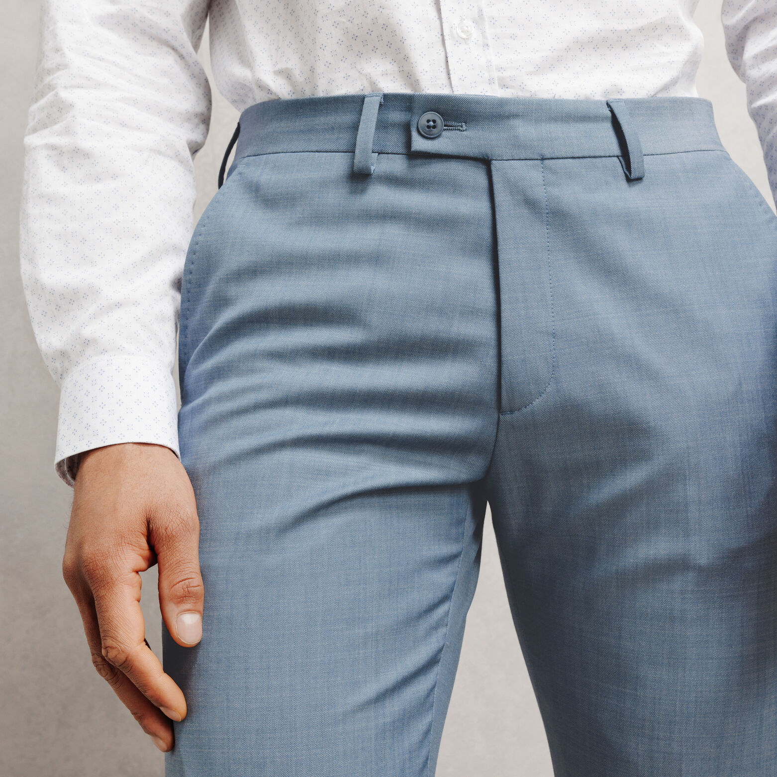 Slim fit kostuumbroek in bi-stretch
