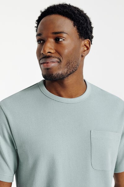 T-shirt in wafelstof