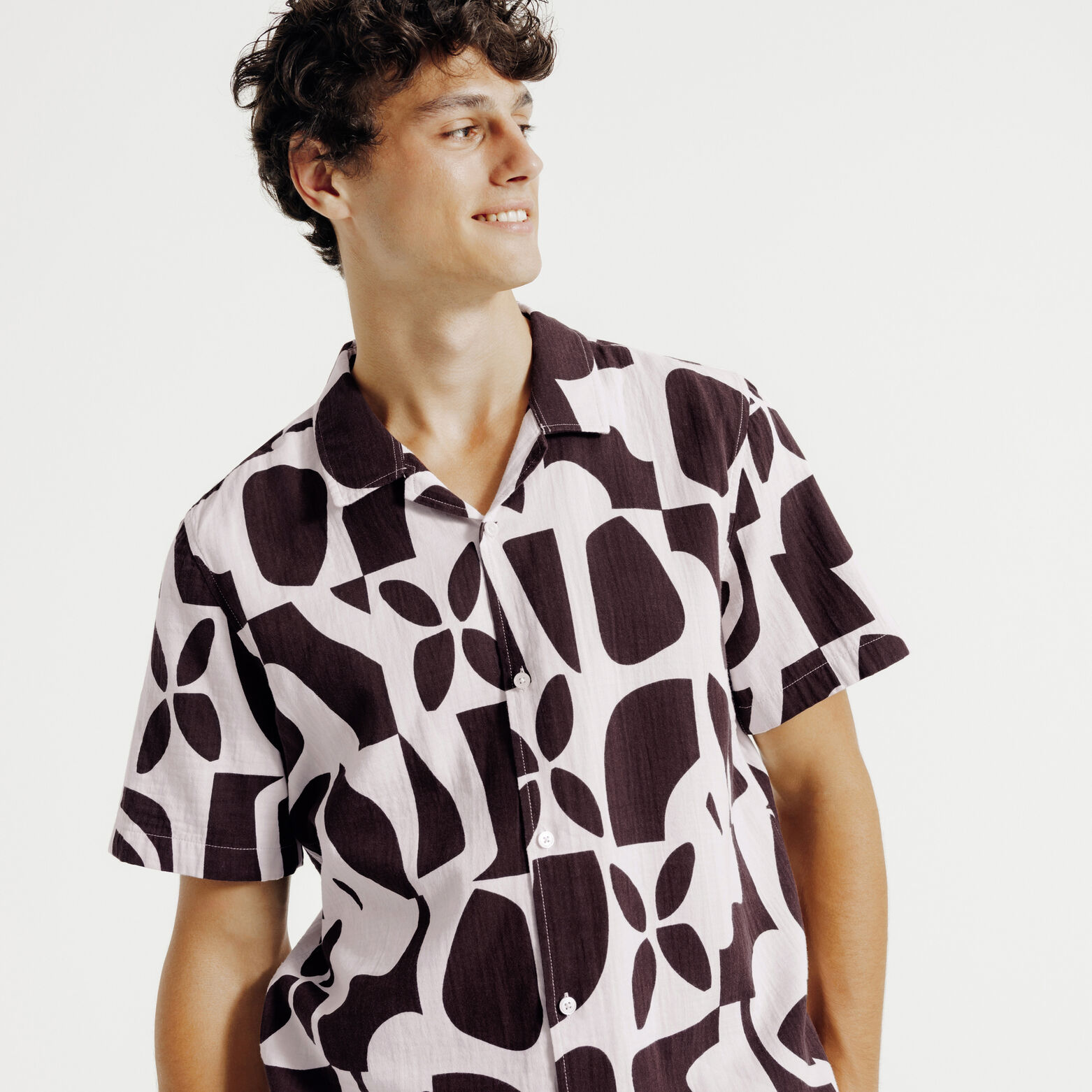 Chemisette en gaze de coton imprimée