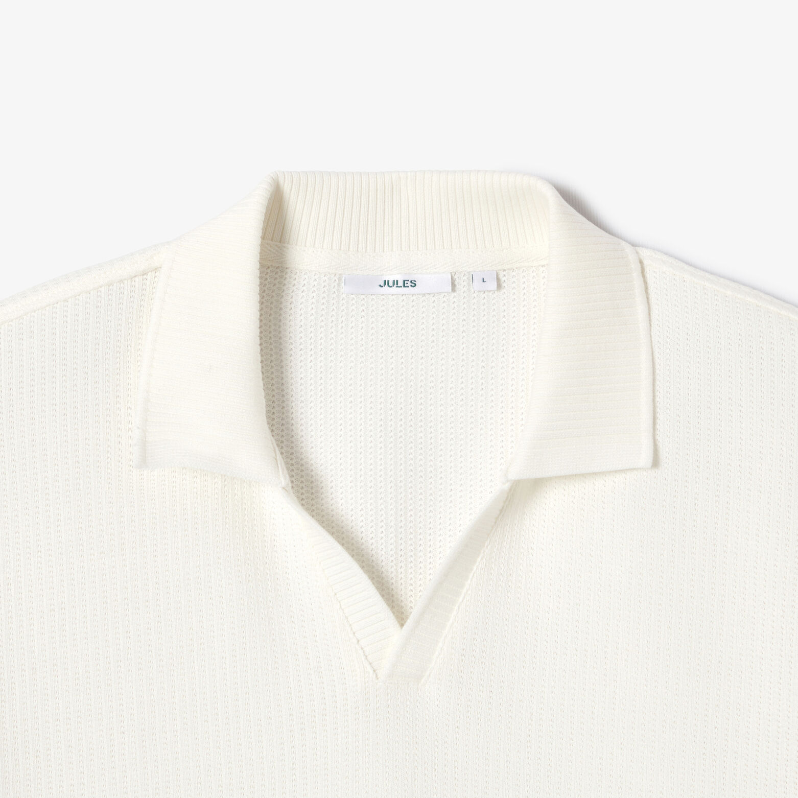 Polo korte mouwen met resortkraag in ribstof