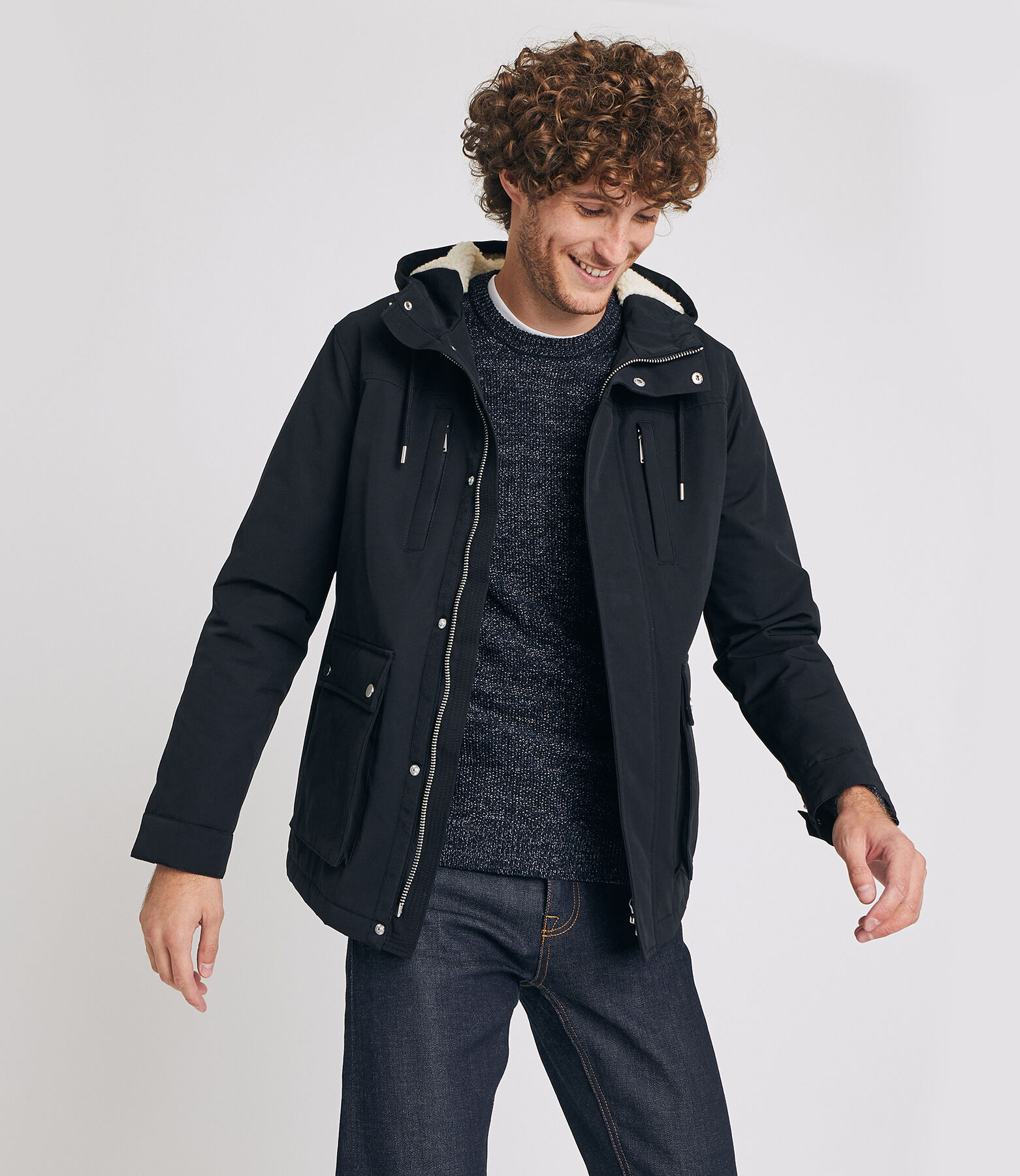 Parka courte à capuche | Jules BE