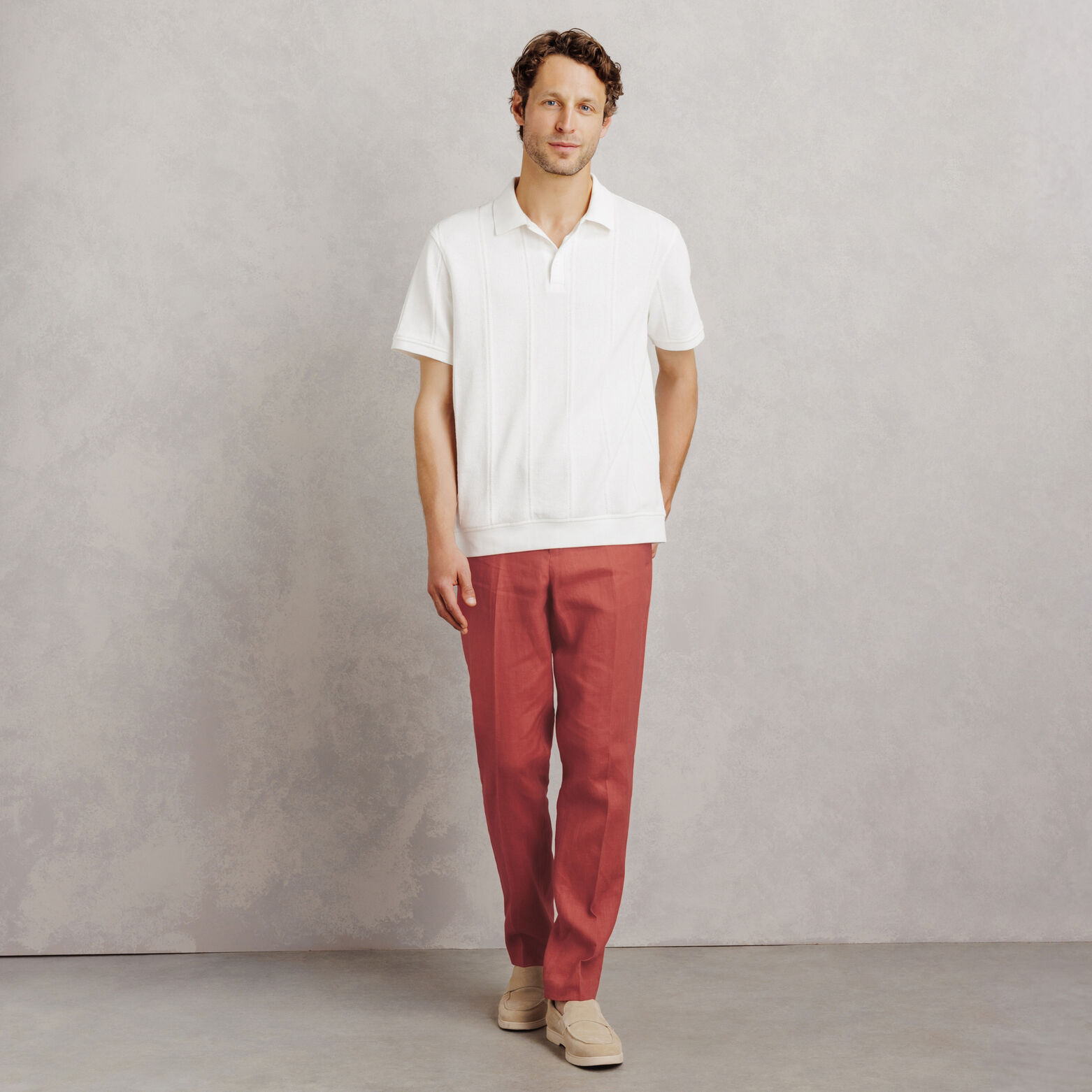 100% linnen kostuumbroek comfort fit