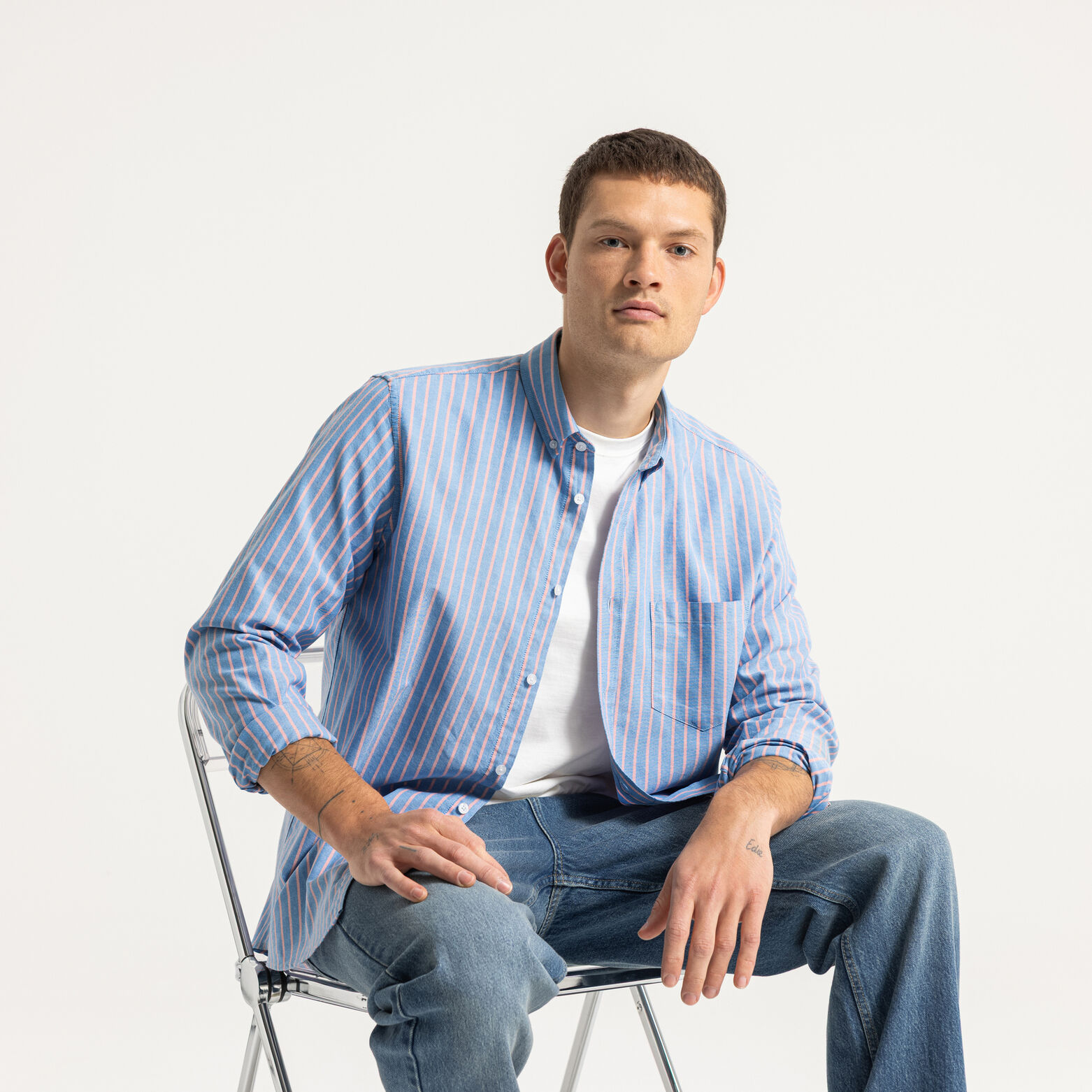 Chemise oxford ray&eacute;e "le parfait by JULES"