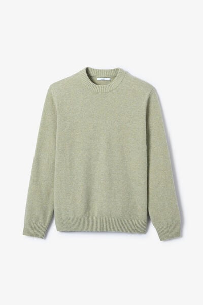 Pull col rond mousseux coton majoritaire