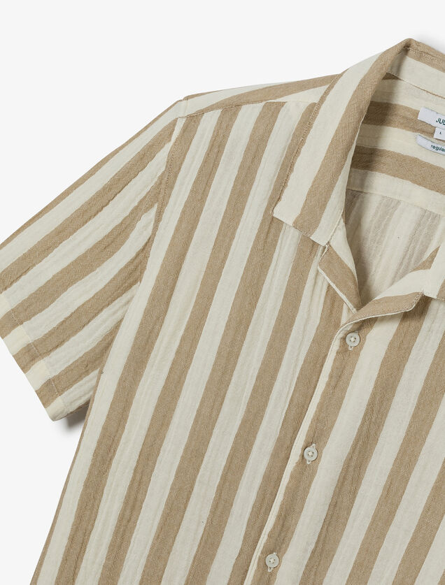 Chemisette en gaze de coton rayée