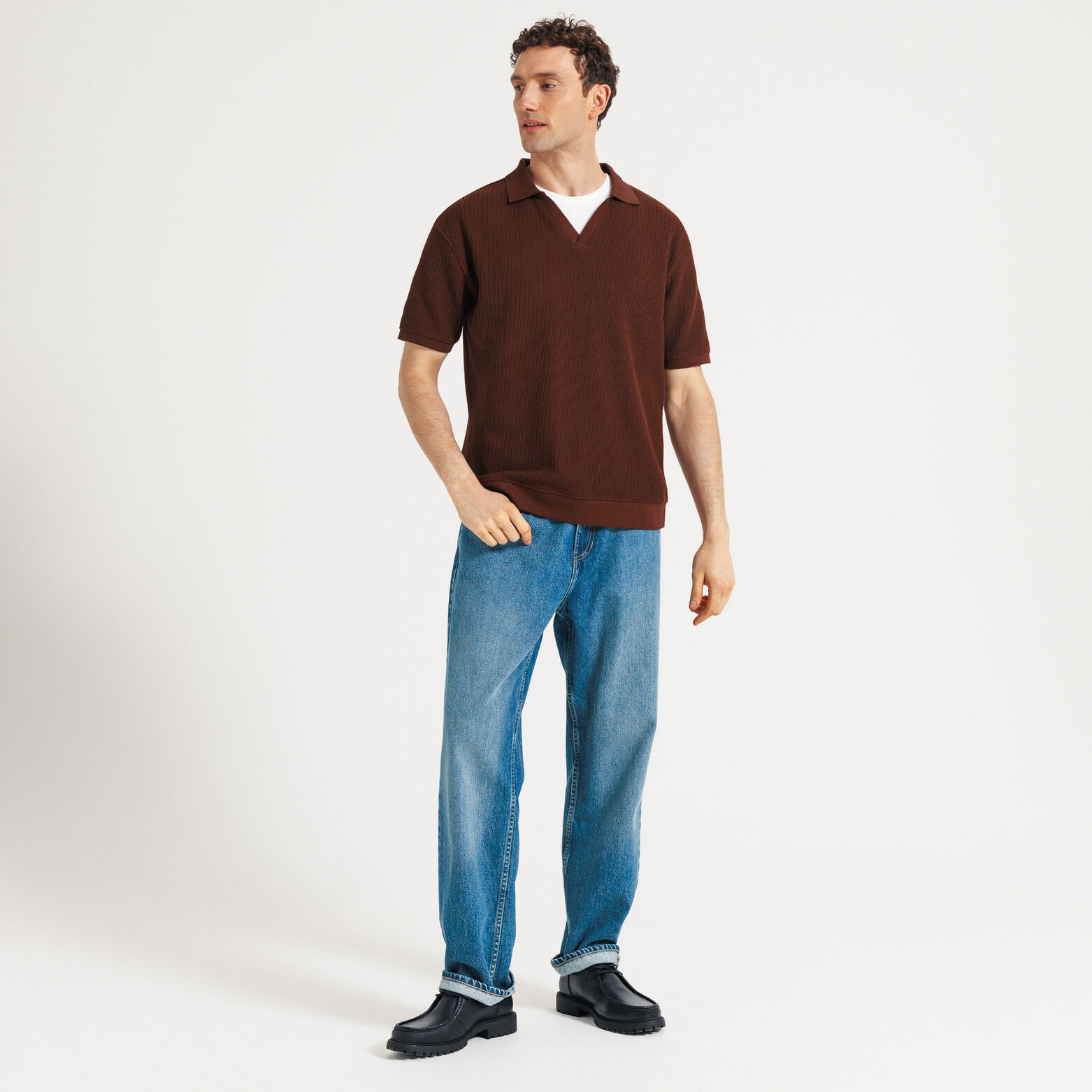 Polo manches courtes col resort