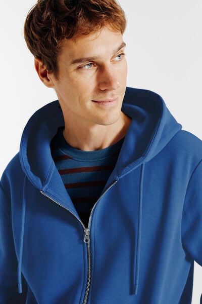 Sweater met kap en rits