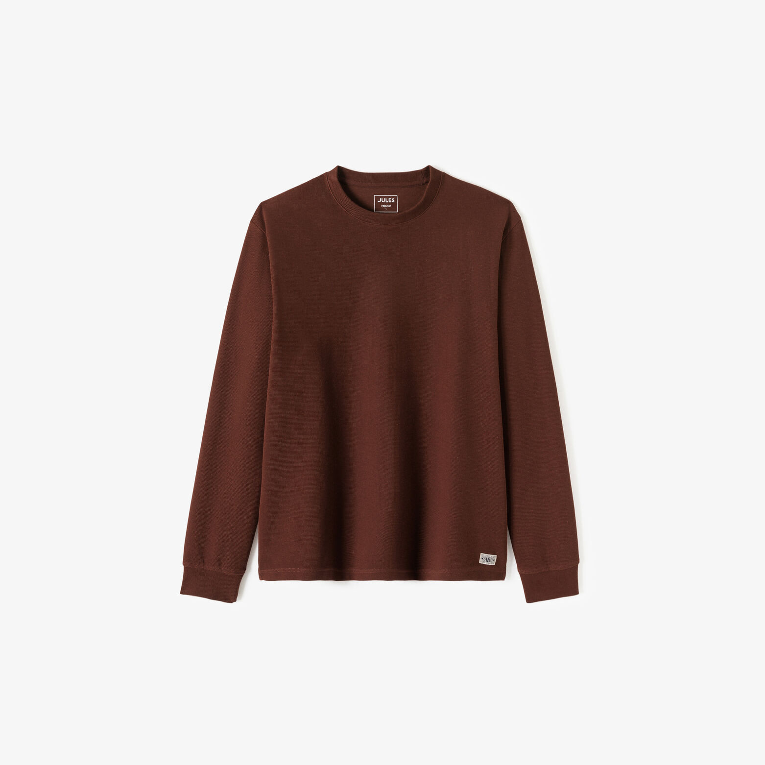 T-shirt lange mouwen in reliëfstof