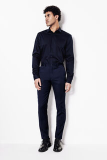 Chemise sans repassage en coton unie slim