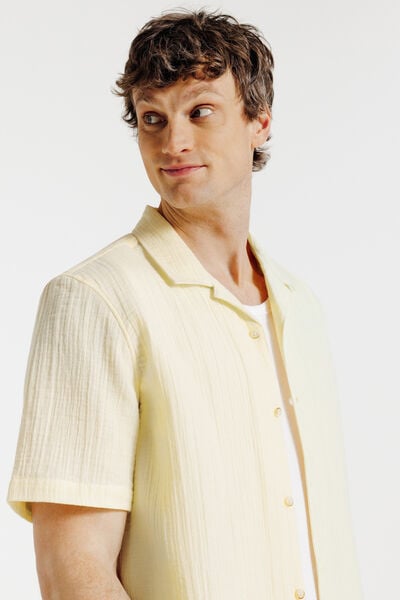 Chemisette en gaze de coton col requin