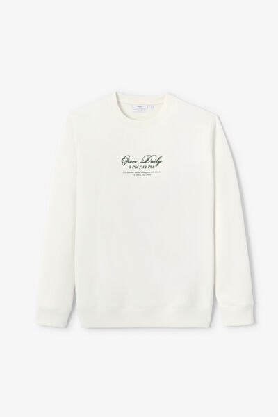 Sweat col rond imprim&eacute; devant dos