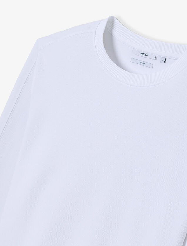 Sweat col rond texturé