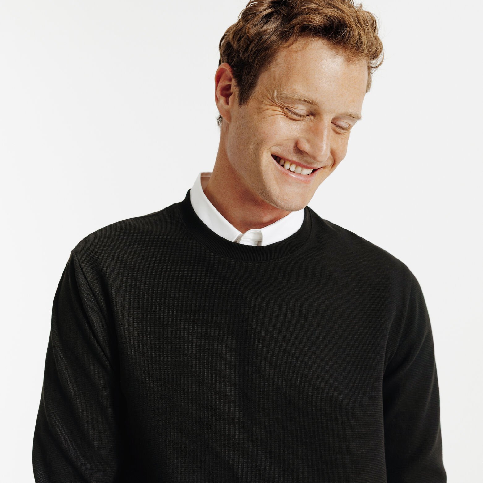 T-shirt lange mouwen in reli&euml;fstof