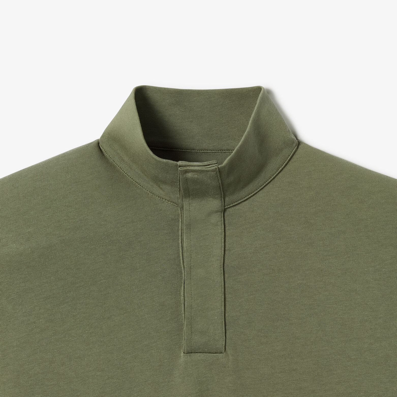 Tee shirt manches longues col montant pressionn&eacute;