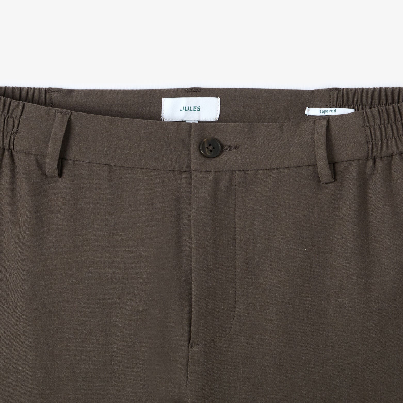 Tapered broek met half-elastische taille