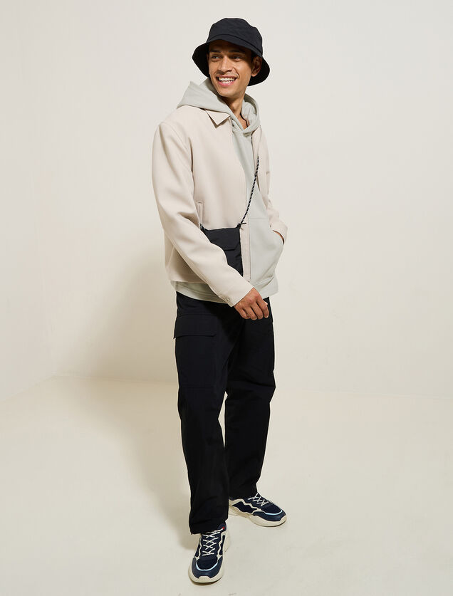 Sweat &agrave; capuche manches courtes uni