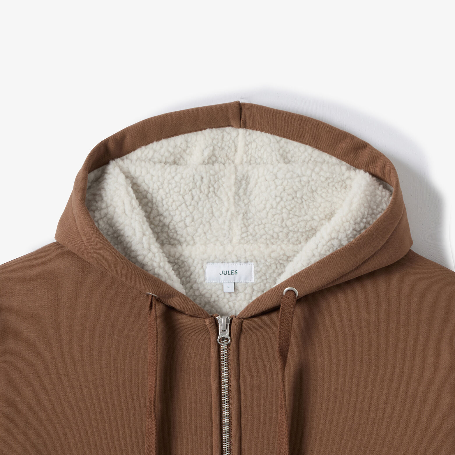 Sweat &agrave; capuche zipp&eacute; doubl&eacute; sherpa