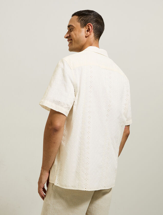 Chemisette en coton broderie anglaise