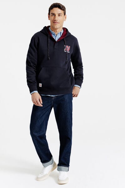 Sweat &agrave; capuche brod&eacute; licence France Rugby