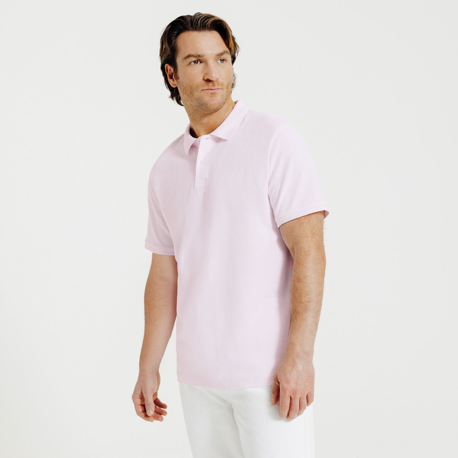 Polo manches courtes piqu&eacute; uni