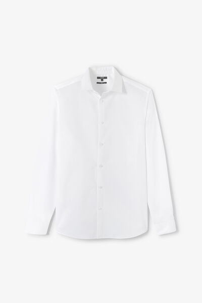 Chemise sans repassage en coton unie slim