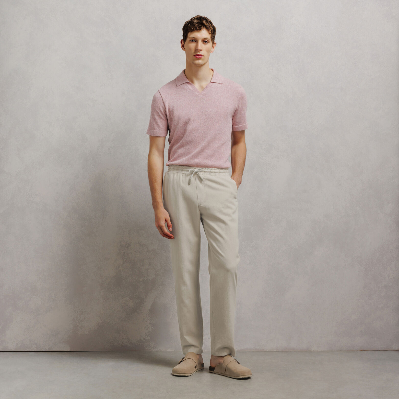 Pantalon tapered taille &eacute;lastiqu&eacute;e