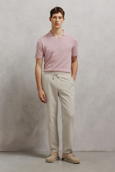 Pantalon tapered taille &eacute;lastiqu&eacute;e