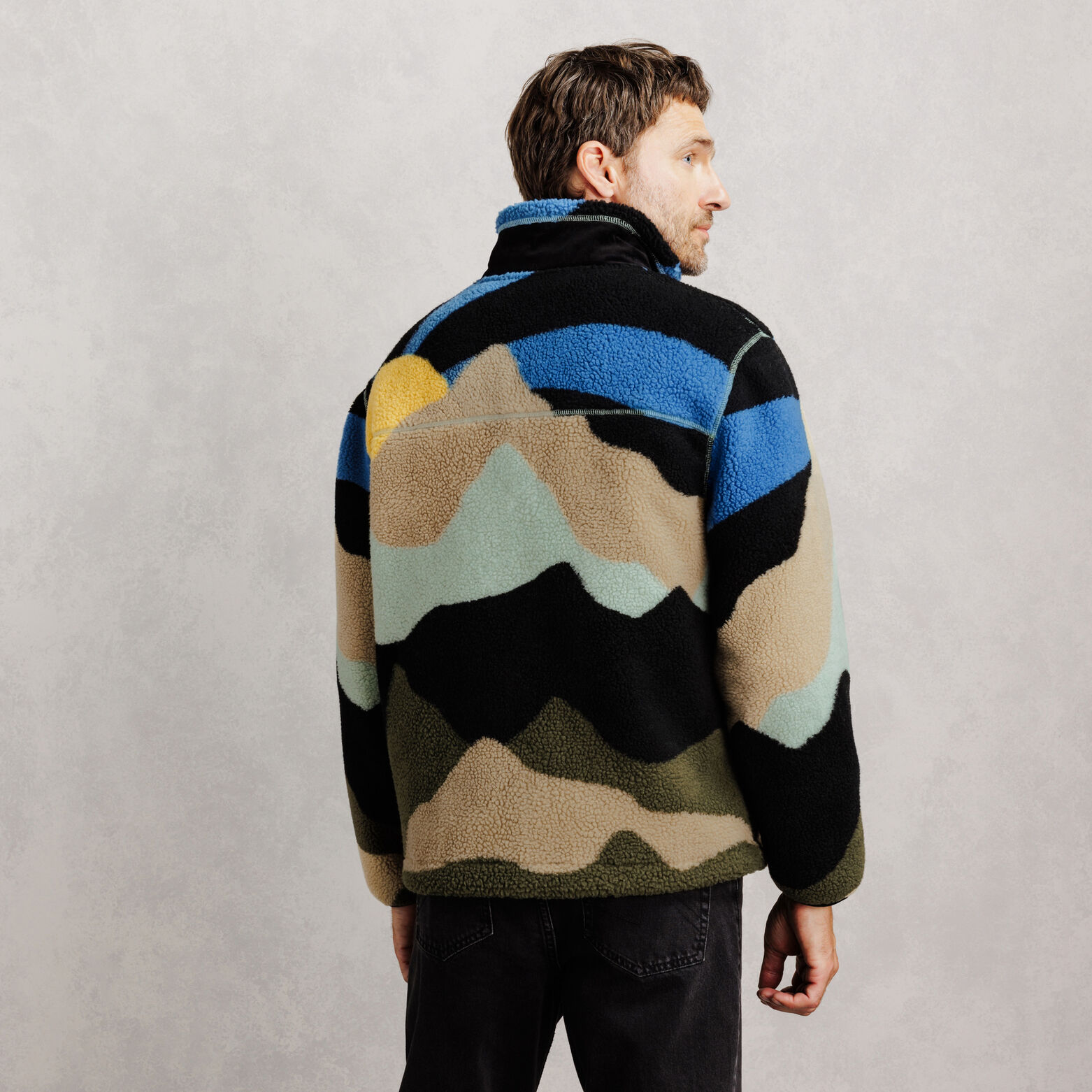 Sweat zipp&eacute; sherpa imprim&eacute;