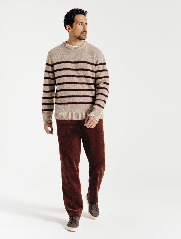 Pantalon en velours taille &eacute;lastiqu&eacute;e